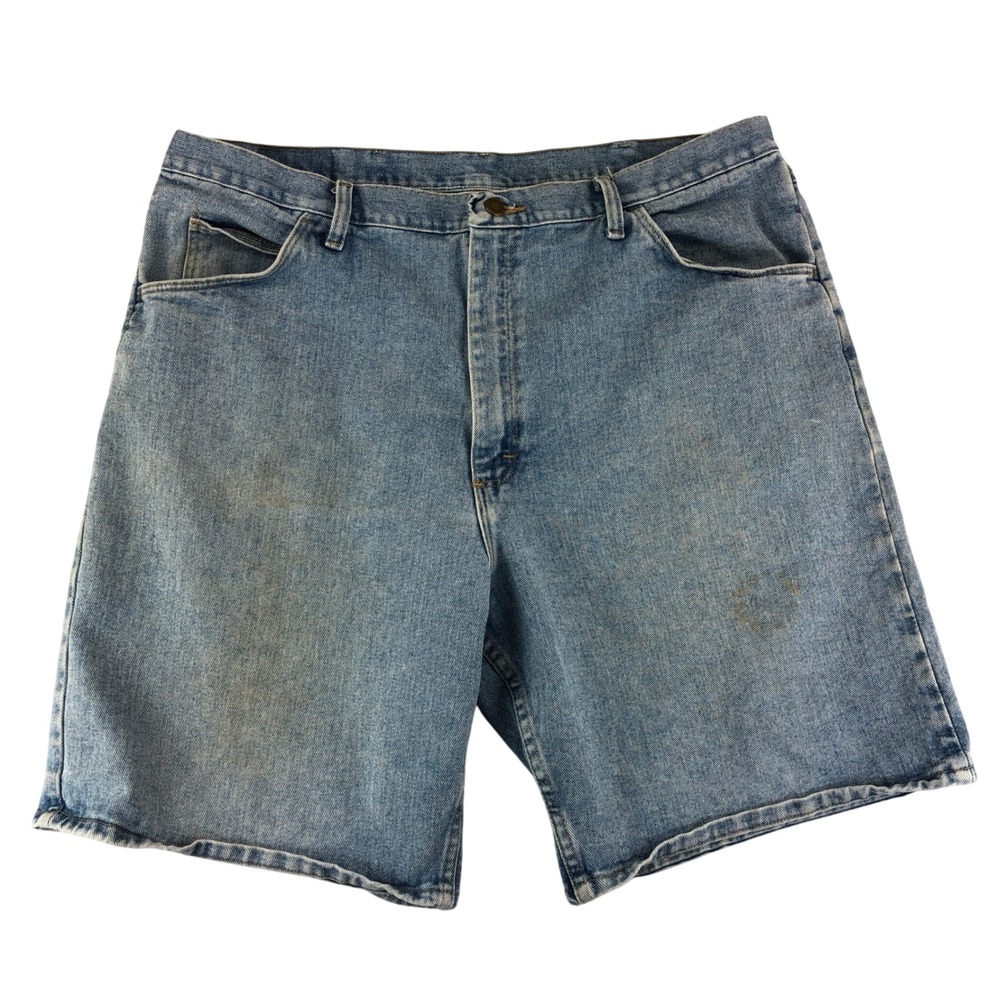 Wrangler Denim Shorts Relaxed Fit Blue Jean Shorts Mens 40 Jorts Streetwear